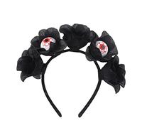 Aro de pelo con forma de sangre que rebota con forma de flor, soporte para el pelo para fiesta de Halloween, para adultos, aros para mujeres, sangre de terror