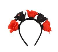 Aro de pelo con forma de sangre que rebota con forma de flor, soporte para el pelo para fiesta de Halloween, para adultos, aros para mujeres, sangre de terror