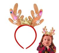 Aro de pelo de Feliz Navidad - Diadema decorativa divertida de Navidad - Colorida diadema decorativa LED de cuernos de alce para disfraces de escenario