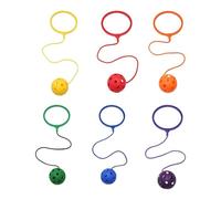 Aro De Salto Suave Giratorio - 6 Pieces Pelota Saltarina De Tobillo para Niños - Oscilaciones De Una Sola Pierna,Colores Variados - para Interiores Y Exteriores, Juego De Fitness