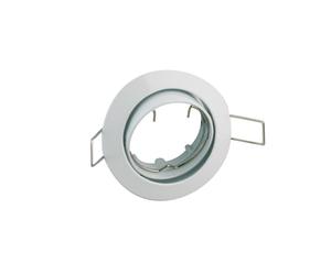 Aro embellecedor bombilla gu10 redondo blanco electro dh 12.672/b/z/b