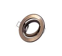 Aro Foco Downlight Circular Basculante "Vepa" Acero 90mm - Latonado | Greenice
