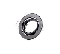 Aro Foco Downlight Circular Basculante "Vepa" Acero 90mm - Negro | Greenice