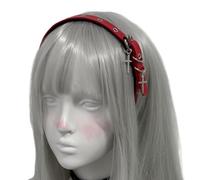 Aro para el pelo con ojales para chica caliente con dije de cruces de los años 2000, accesorio estético para la cabeza, accesorios para fotos, diadema gótica para mujer