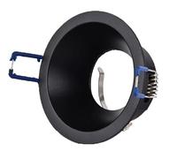 ARO REDONDO EMPOTRABLE NEGRO, diseño moderno, iluminación LED, versatilidad en instalación, ideal para ambientar espacios y resaltar decoraciones.