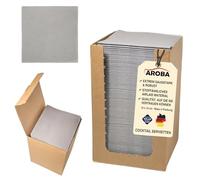 Aroba Airlaid 1000 Servilletas de cóctel similares a la tela, 20 x 20 cm, pliegue 1/4, alta calidad, 21 colores, boda, cumpleaños, bar, café, discoteca, hotel, catering, fiesta, gris