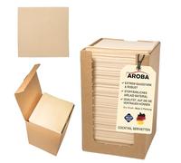 Aroba Airlaid 1000 servilletas de cóctel similares a la tela, servilletas de postre, 20 x 20 cm, pliegue 14, de alta calidad, 21 colores, para bodas, cumpleaños, bar, caffee, discoteca, hotel