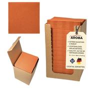 Aroba Airlaid 1000 servilletas de cóctel similares a la tela, servilletas de postre, 20 x 20 cm, pliegue 1/4, de alta calidad, 21 colores, para bodas, cumpleaños, bar, caffee, discoteca, hotel catering, fiesta, terracota