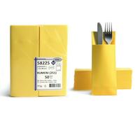 AROBA Airlaid - Servilletas para cubiertos (250 unidades, 32 x 40 cm), color amarillo