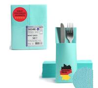 AROBA Airlaid - Servilletas para cubiertos (250 unidades, 32 x 40 cm, color azul claro, 32 x 40 cm)