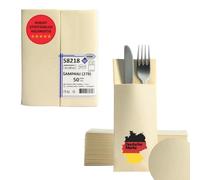 AROBA Airlaid - Servilletas para cubiertos (250 unidades, 32 x 40 cm), color beige