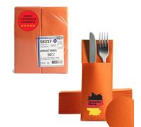 AROBA Airlaid - Servilletas para cubiertos (250 unidades, 32 x 40 cm), color naranja