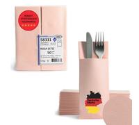 AROBA Airlaid - Servilletas para cubiertos (250 unidades, 32 x 40 cm), color rosa