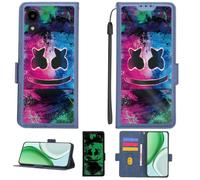 Aroepurt - Funda compatible con Kyocera DIGNO SX5 con protector de visualización de vidrio templado, bloqueo RFID, efecto luminoso, PTL-BQ