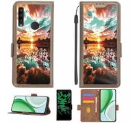 Aroepurt Funda Compatible para Alcatel 3X 2019 Funda Case Carcasa Soporte [con lámina Protectora HD de dureza 9H] [Bloqueo RFID][Efecto Luminoso Oscuro] LPT-FJ