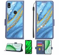 Aroepurt Funda Compatible para Alcatel Lumos Funda Case Carcasa Soporte [con lámina Protectora HD de dureza 9H] [Bloqueo RFID][Purpurina Dorada + Brillante] LPT-LDL