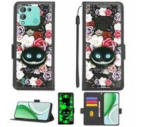 Aroepurt Funda Compatible para Blackview A55 Pro Funda Case Carcasa Soporte [con lámina Protectora HD de dureza 9H] [Bloqueo RFID][Efecto Luminoso Oscuro] LPT-LZM