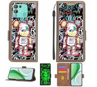 Aroepurt Funda Compatible para Blackview A55 Pro Funda Case Carcasa Soporte [con lámina Protectora HD de dureza 9H] [Bloqueo RFID][Efecto Luminoso Oscuro] LPT-MXX