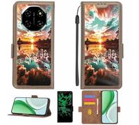 Aroepurt Funda Compatible para Blackview Shark 6 5G Funda Case Carcasa Soporte [con lámina Protectora HD de dureza 9H] [Bloqueo RFID][Efecto Luminoso Oscuro] LPT-FJ