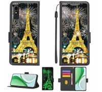 Aroepurt Funda Compatible para BLU Studio X10 2022 Funda Case Carcasa Soporte [con lámina Protectora HD de dureza 9H] [Bloqueo RFID][Purpurina Dorada + Brillante] LPT-TT