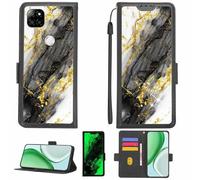 Aroepurt Funda Compatible para Casper Via E30 Funda Case Carcasa Soporte [con lámina Protectora HD de dureza 9H] [Bloqueo RFID][Purpurina Dorada + Brillante] LPT-HDL