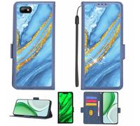 Aroepurt Funda Compatible para Celular Kalley Element 5+Plus Funda Case Carcasa Soporte [con lámina Protectora HD de dureza 9H] [Bloqueo RFID][Purpurina Dorada + Brillante] LPT-LDL