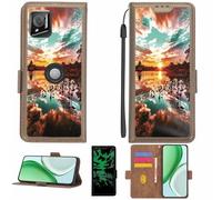 Aroepurt Funda Compatible para Crosscall Stellar-M6 Funda Case Carcasa Soporte [con lámina Protectora HD de dureza 9H] [Bloqueo RFID][Efecto Luminoso Oscuro] LPT-FJ