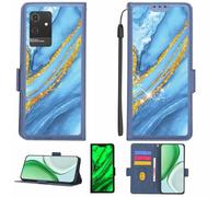 Aroepurt Funda Compatible para CUBOT Note 21 Funda Case Carcasa Soporte [con lámina Protectora HD de dureza 9H] [Bloqueo RFID][Purpurina Dorada + Brillante] LPT-LDL