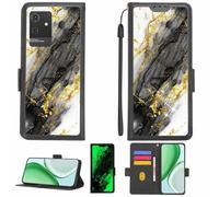Aroepurt Funda Compatible para CUBOT Note 21 Funda Case Carcasa Soporte [con lámina Protectora HD de dureza 9H] [Bloqueo RFID][Purpurina Dorada + Brillante] LPT-HDL