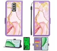 Aroepurt Funda Compatible para Doogee Blade 10 Pro Funda Case Carcasa Soporte [con lámina Protectora HD de dureza 9H] [Bloqueo RFID][Purpurina Dorada + Brillante] LPT-FDL