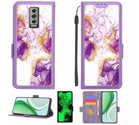 Aroepurt Funda Compatible para Doogee Blade 10 Pro Funda Case Carcasa Soporte [con lámina Protectora HD de dureza 9H] [Bloqueo RFID][Purpurina Dorada + Brillante] LPT-ZDL