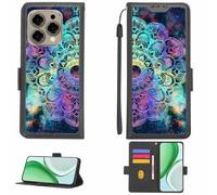 Aroepurt Funda Compatible para Doogee N55S Funda Case Carcasa Soporte [con lámina Protectora HD de dureza 9H] [Bloqueo RFID][Efecto de refracción] LPT-HTT