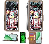 Aroepurt Funda Compatible para Doogee Note 59 Pro Funda Case Carcasa Soporte Cover [con 9H Dureza HD Protector Pantalla][Bloqueo RFID][Leuchteffekt] PTZ-MXX