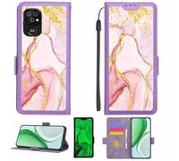 Aroepurt Funda Compatible para Doro 8200 Plus Funda Case Carcasa Soporte [con lámina Protectora HD de dureza 9H] [Bloqueo RFID][Purpurina Dorada + Brillante] LPT-FDL