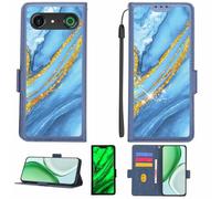 Aroepurt Funda Compatible para Doro Aurora A10 Funda Case Carcasa Soporte [con lámina Protectora HD de dureza 9H] [Bloqueo RFID][Purpurina Dorada + Brillante] LPT-LDL