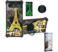 Aroepurt Funda Compatible para Doro Aurora A10 Funda Case Carcasa Soporte Cover [con 9H Dureza HD Protector Pantalla] PC + Silicona Soporte JSH-TT