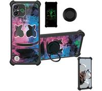 Aroepurt Funda Compatible para Doro Aurora A30 Funda Case Carcasa Soporte Cover [con 9H Dureza HD Protector Pantalla] PC + Silicona Soporte YGH-BQ