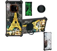 Aroepurt Funda Compatible para Hammer Energy X2 Funda Case Carcasa Soporte Cover [con 9H Dureza HD Protector Pantalla] PC + Silicona Soporte JSH-TT