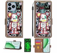 Aroepurt Funda Compatible para Kxd Classic A07 Funda Case Carcasa Soporte [con lámina Protectora HD de dureza 9H] [Bloqueo RFID][Efecto Luminoso Oscuro] LPT-MXX