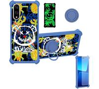 Aroepurt Funda Compatible para Kyocera Basio Active3 Kyg04 Funda Case Carcasa Soporte Cover [con 9H Dureza HD Protector Pantalla] PC + Silicona Soporte JSL-TYX