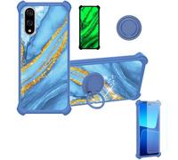 Aroepurt Funda Compatible para Kyocera Basio Active3 Kyg04 Funda Case Carcasa Soporte Cover [con 9H Dureza HD Protector Pantalla] PC + Silicona Soporte JSL-LDL