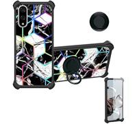 Aroepurt Funda Compatible para Kyocera Basio Active3 Kyg04 Funda Case Carcasa Soporte Cover [con 9H Dureza HD Protector Pantalla] PC + Silicona Soporte IMDH-HS