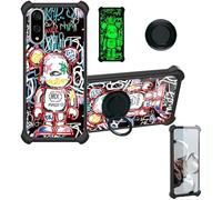 Aroepurt Funda Compatible para Kyocera Basio Active3 Kyg04 Funda Case Carcasa Soporte Cover [con 9H Dureza HD Protector Pantalla] PC + Silicona Soporte YGH-MXX
