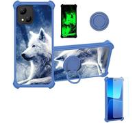 Aroepurt Funda Compatible para Logic L55v Funda Case Carcasa Soporte Cover [con 9H Dureza HD Protector Pantalla] PC + Silicona Soporte YGL-LAN