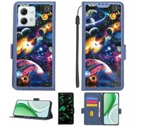 Aroepurt Funda Compatible para Moto G84 5g Funda Case Carcasa Soporte [con lámina Protectora HD de dureza 9H] [Bloqueo RFID][Efecto Luminoso Oscuro] LPT-XQ