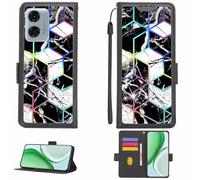 Aroepurt Funda Compatible para Motorola Moto G24 Power Funda Case Carcasa Soporte [con lámina Protectora HD de dureza 9H] [Bloqueo RFID][Efecto de refracción] LPT-HS