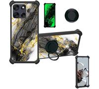 Aroepurt Funda Compatible para Motorola Moto G56 5G Funda Case Carcasa Soporte Cover [con 9H Dureza HD Protector Pantalla] PC + Silicona Soporte JSH-HDL