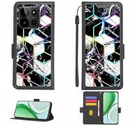 Aroepurt Funda Compatible para myPhone N23 Plus Funda Case Carcasa Soporte [con lámina Protectora HD de dureza 9H] [Bloqueo RFID][Efecto de refracción] LPT-HS