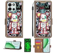 Aroepurt Funda Compatible para OnePlus Turbo 6 Funda Case Carcasa Soporte Cover [con 9H Dureza HD Protector Pantalla][Bloqueo RFID][Leuchteffekt] PTZ-MXX