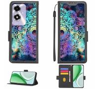 Aroepurt Funda Compatible para OPPO A1i 5g Funda Case Carcasa Soporte [con lámina Protectora HD de dureza 9H] [Bloqueo RFID][Efecto de refracción] LPT-HTT